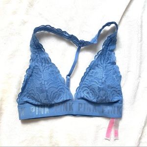 PINK baby blue halter bralette